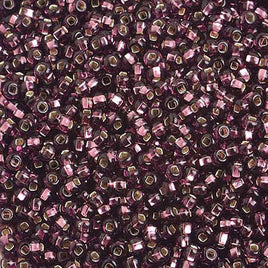 Image of 65001292 - 10/0 Silver Lined Purple Czech Seed Beads 40 Grams