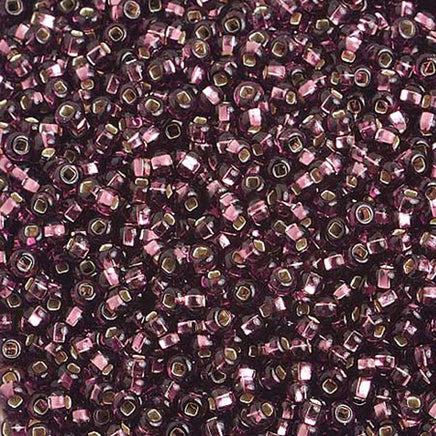 Image of 65001292 - 10/0 Silver Lined Purple Czech Seed Beads 40 Grams