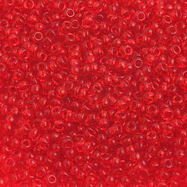 Image of 65002340 - 10/0 Tr. Lightt Red Czech Seed Beads 40 grams