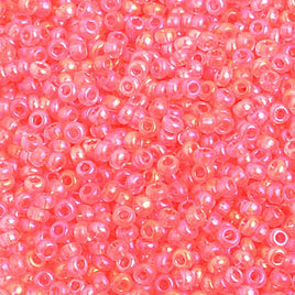 Image of 65002400 - 10/0 Tr. Salmon Pink Rainbow Seedbeads 40 grams