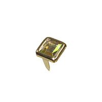 3/8" Square Rhinestone Nailhead Spots - 12 Colors