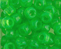 Plastic Crow Beads Transparent Fluorescent Green 9mm 1000 Pack