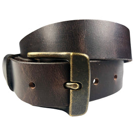 1.25"(32mm) Brown Solid Buffalo Leather Belt Handmade in Canada by Zelikovitz