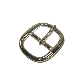 Center Bar Buckle Solid Brass/Nickel Plated - 3 Sizes