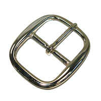Center Bar Buckle Solid Brass/Nickel Plated - 3 Sizes