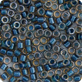 Delica 11/0 RD Blue Teal Sparkle Topaz Lined