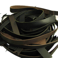 8-10 LB Box of Bulk Scrap Quality Buffalo Belt Grade Leather Pieces 8/9 oz Black and Brown