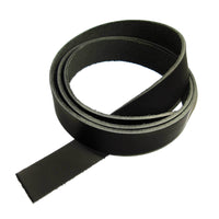 Genuine Vegetable Tanned Leather Strip Black 1-1/4" Tooling and Stamping