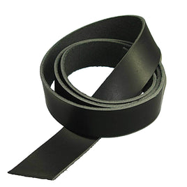 Genuine Vegetable Tanned Leather Strip Belt Blank Black 1-1/2" Tooling and Stamping