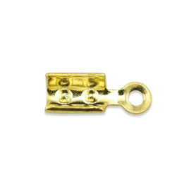 Cord Ends, Fold-Over, Medium, Gold Color, 50 pc Beadlon
