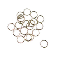 Metal Split Rings Nickel Color 100 Pack Jewelry Findings - 6 Sizes Lead Free Nickel Free