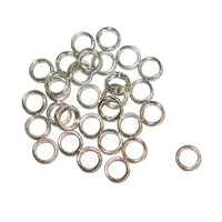 Metal Split Rings Nickel Color 100 Pack Jewelry Findings - 6 Sizes Lead Free Nickel Free