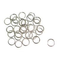 Metal Split Rings Nickel Color 100 Pack Jewelry Findings - 6 Sizes Lead Free Nickel Free
