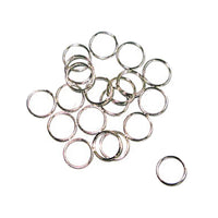 Metal Split Rings Nickel Color 100 Pack Jewelry Findings - 6 Sizes Lead Free Nickel Free