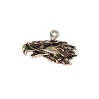 Pendant - Eagle Head Large Antique Silver Lead Free Nickel Free