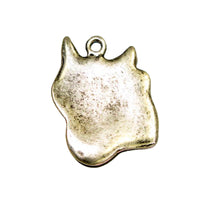 Pendant - Wolf's Head Large Antique Silver Lead Free Nickel Free