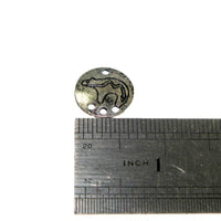 Pendant - Animal Shield 4 Holes Antique Silver Lead Free Nickel Free