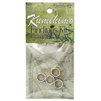 Kumihimo Finding Kit Silver 9.5mm x 5mm Pendant Bail Sliders 4pcs