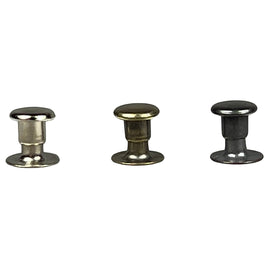 Uxcell 50 Sets Leather Rivets 9mm Double Cap Rivets 12mm Height Studs Bronze Tone, Size: Small