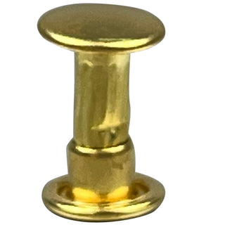Double Cap Rapid Rivets 7mm Cap 8mm Post - Gilt