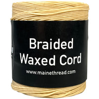 .030" Beige Braided Waxed Cord