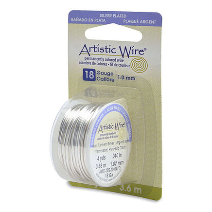 Image of AWD-18S-10-04YD - 18g Wire Silver Plated 4 Yards