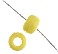 Plastic Crow Beads Yellow Opaque 9mm 1000 Pack