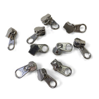 YKK #5 Metal Aluminum Sliders Zipper Hardware Silver - 10 Pack