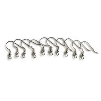 Sterling Silver .925 Earwire .028" Earring Hardware - 10 Pack (5 Pairs)