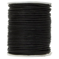 0.5mm Round Leather Cord - By The Yard - 3 Colors