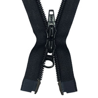 #5C YKK 2-Way Nylon Open Black Zipper 34"-36"