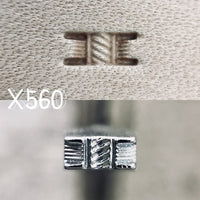 X560 Basketweave Leather Stamp OKA Japan