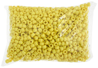 Plastic Crow Beads Yellow Opaque 9mm 1000 Pack