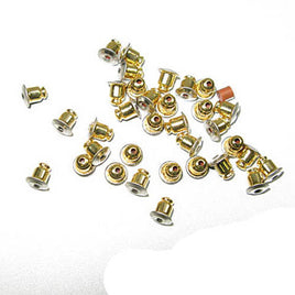 Image of 23610994 - Earring Back Gold - Clutch Bullet 6x5mm - 100 Pack