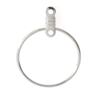 20mm Earhoops Round Nickel 10 Pack