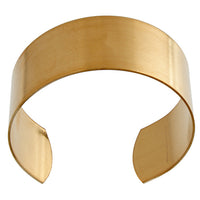 Solid Brass Flat Cuff Bracelet Base - 3 Sizes