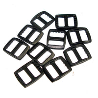 Plastic Triglide Buckle Black 5/8" - 10 Pack
