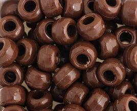 Plastic Crow Beads Brown Opaque 9mm 1000 Pack