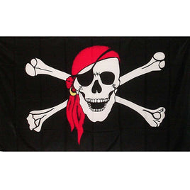 3' X 5' Flag - Pirate with Red Scarf