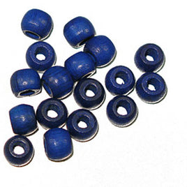 Image of 28615238-09 - Wood Crowbeads 6/4.5mm  2.7 Hole - Blue 11 grams