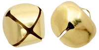 Jingle Bells 25mm Round Gold 10 Pack