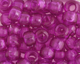 Plastic Crow Beads Transparent Dk Amethyst 9mm 1000 Pack