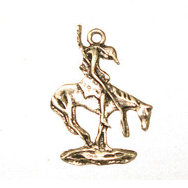 Image of 32634770 - Native Horse w/spear Pendant - Ant. Silver -LF/NF