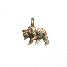 Image of 32634779 - Walking Bear Pendant - Ant. Silver -LF/NF