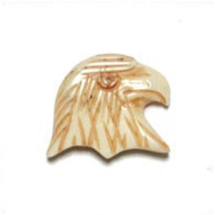 Image of 33801003-5 - Antique Bone Bead Eagle Head