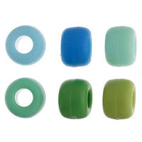 Plastic Crow Beads Matte Blueberry Multi 9mm 1000 Pack