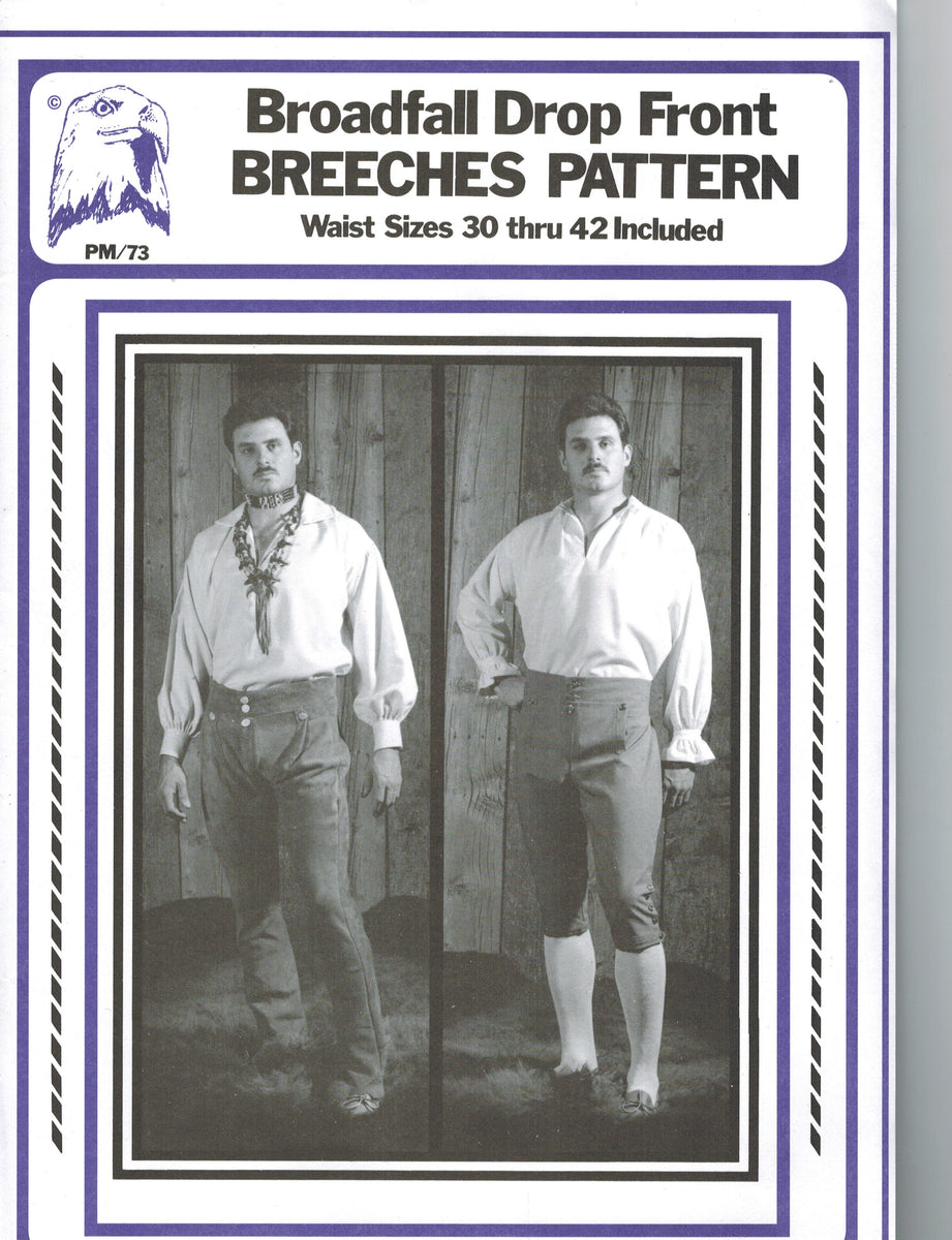 Brees Pattern Broadfall Drop Front Breeches Pattern| Zelikovitz.com