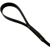 6 Foot Black Leather Dog Leash Basketweave - 1" wide