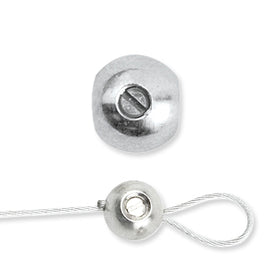 Scrimp Finding, Oval, 3.5 mm / .138 in, Silver Plated, 10 pc