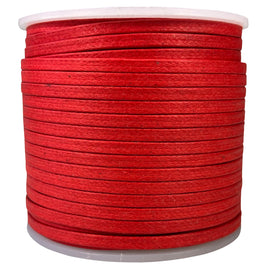 Cotton Wax Cord 3.0mm Flat - Red